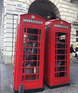 A Lyle held up in front of Covent Garden