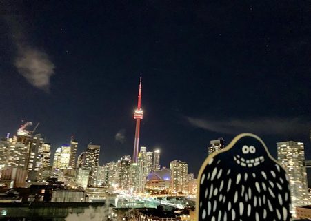 A Lyle held up in front of Toronto