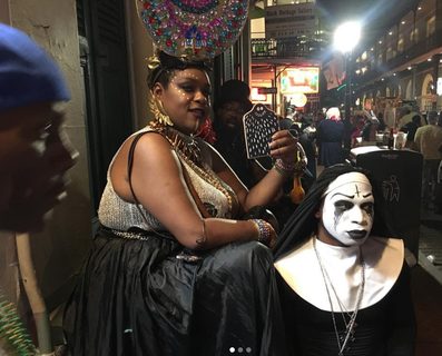A Lyle held up in front of New Orleans