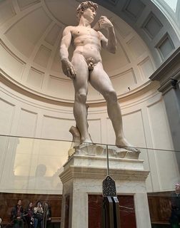 A Lyle held up in front of Florence, Italy