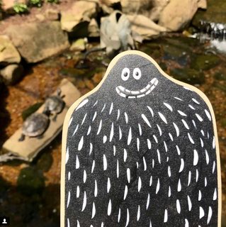 A Lyle held up in front of Huntsville Botanical Garden