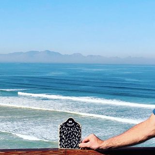 A Lyle held up in front of Muizenberg, Cape Town, South Africa
