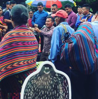 A Lyle held up in front of Guatemala