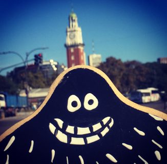 A Lyle held up in front of Buenos Aires, Argentina