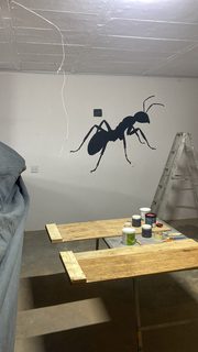 An ant left in a public place