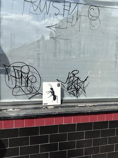 An ant left in a public place, Brick Lane