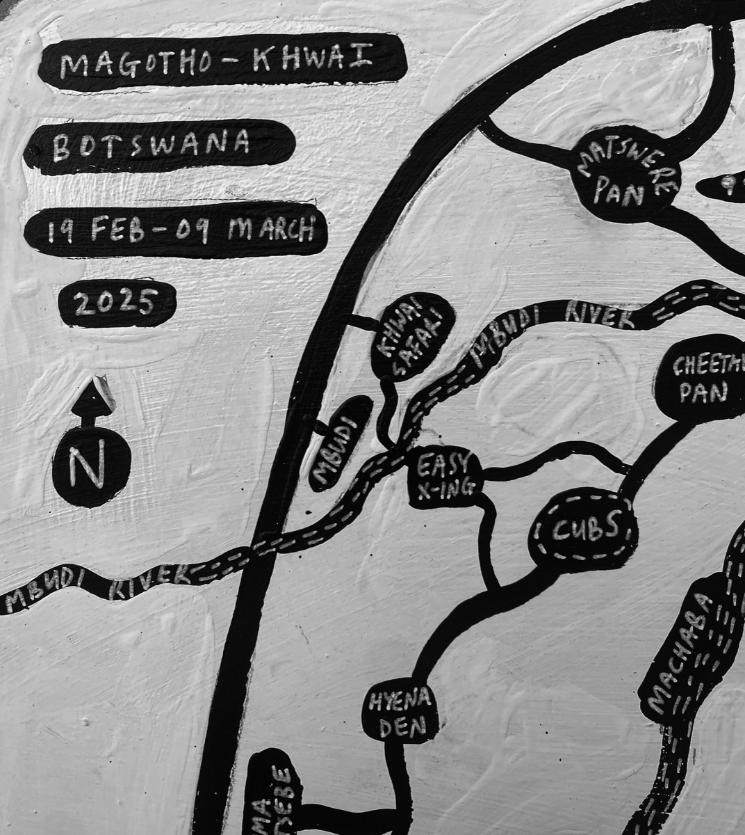 [569] Map of Magotho/Khwai - Botswana