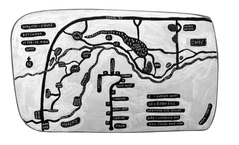 [569] Map of Magotho/Khwai - Botswana